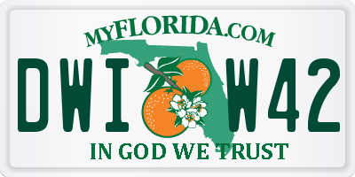 FL license plate DWIW42