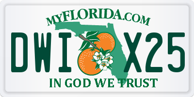 FL license plate DWIX25