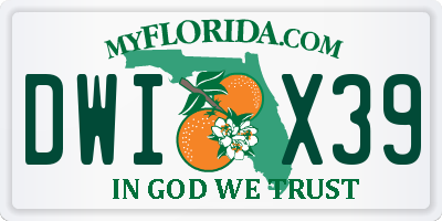 FL license plate DWIX39