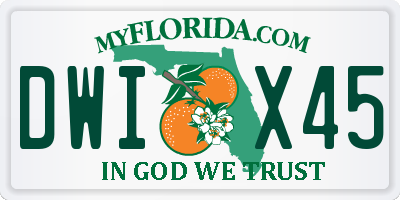 FL license plate DWIX45