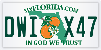 FL license plate DWIX47