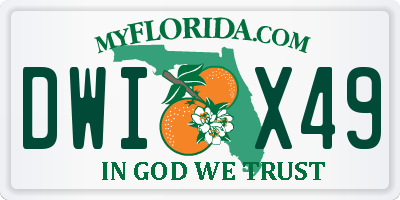 FL license plate DWIX49