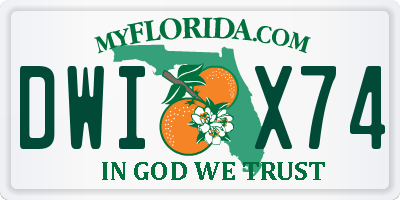 FL license plate DWIX74