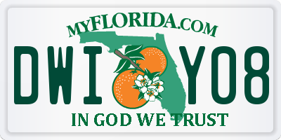 FL license plate DWIY08