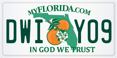 FL license plate DWIY09