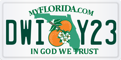 FL license plate DWIY23