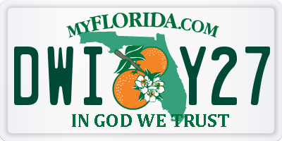 FL license plate DWIY27