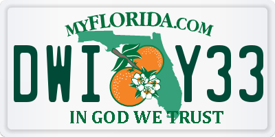 FL license plate DWIY33