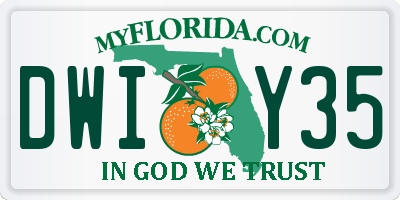 FL license plate DWIY35