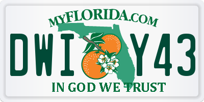 FL license plate DWIY43