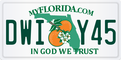 FL license plate DWIY45