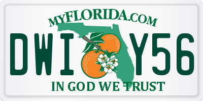 FL license plate DWIY56