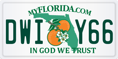 FL license plate DWIY66