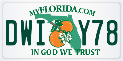 FL license plate DWIY78