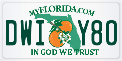 FL license plate DWIY80