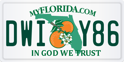 FL license plate DWIY86