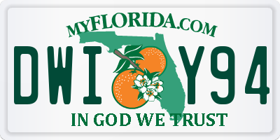 FL license plate DWIY94
