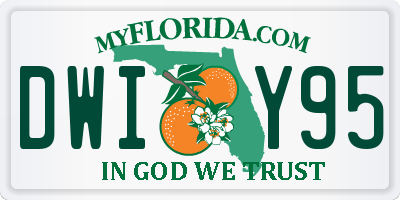FL license plate DWIY95