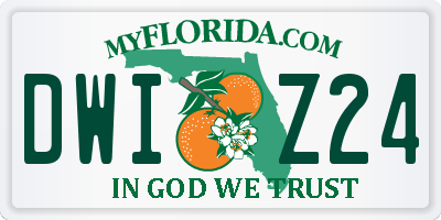 FL license plate DWIZ24