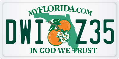 FL license plate DWIZ35