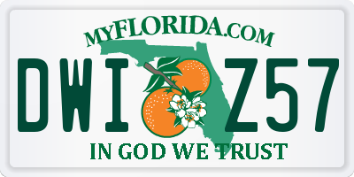 FL license plate DWIZ57