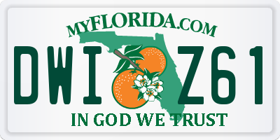 FL license plate DWIZ61