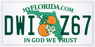 FL license plate DWIZ67
