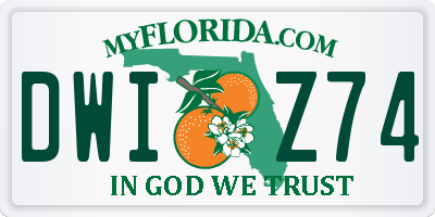 FL license plate DWIZ74