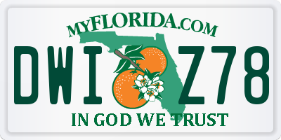 FL license plate DWIZ78