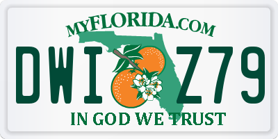 FL license plate DWIZ79