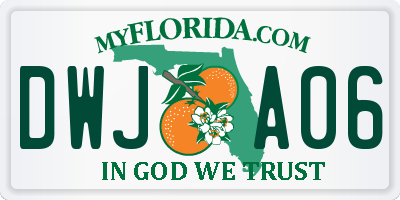 FL license plate DWJA06