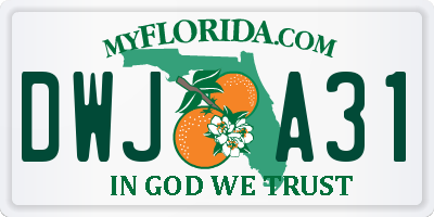 FL license plate DWJA31