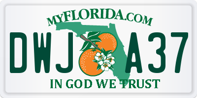 FL license plate DWJA37