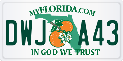 FL license plate DWJA43