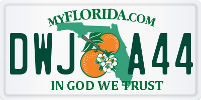 FL license plate DWJA44