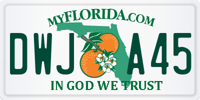 FL license plate DWJA45