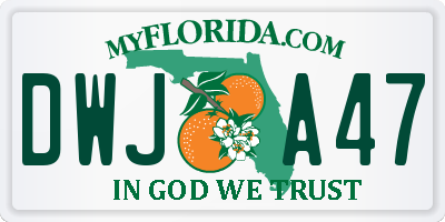 FL license plate DWJA47
