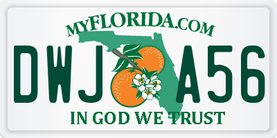 FL license plate DWJA56