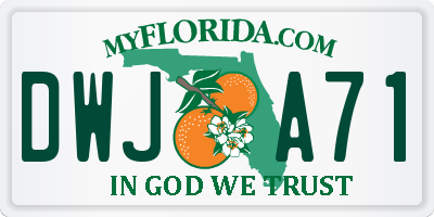 FL license plate DWJA71