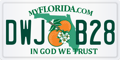 FL license plate DWJB28