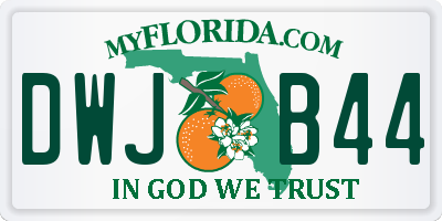 FL license plate DWJB44