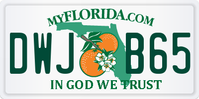 FL license plate DWJB65
