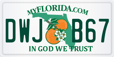 FL license plate DWJB67
