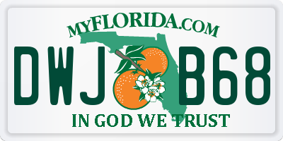 FL license plate DWJB68
