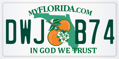 FL license plate DWJB74