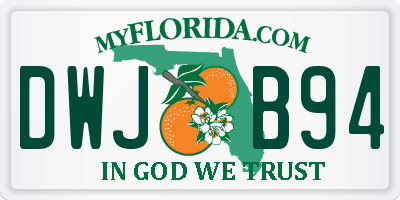 FL license plate DWJB94