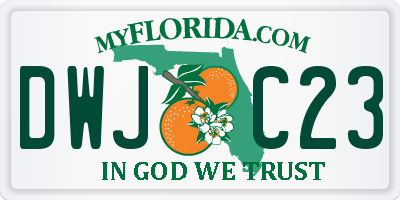 FL license plate DWJC23
