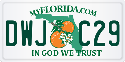 FL license plate DWJC29