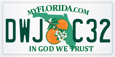 FL license plate DWJC32