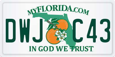 FL license plate DWJC43